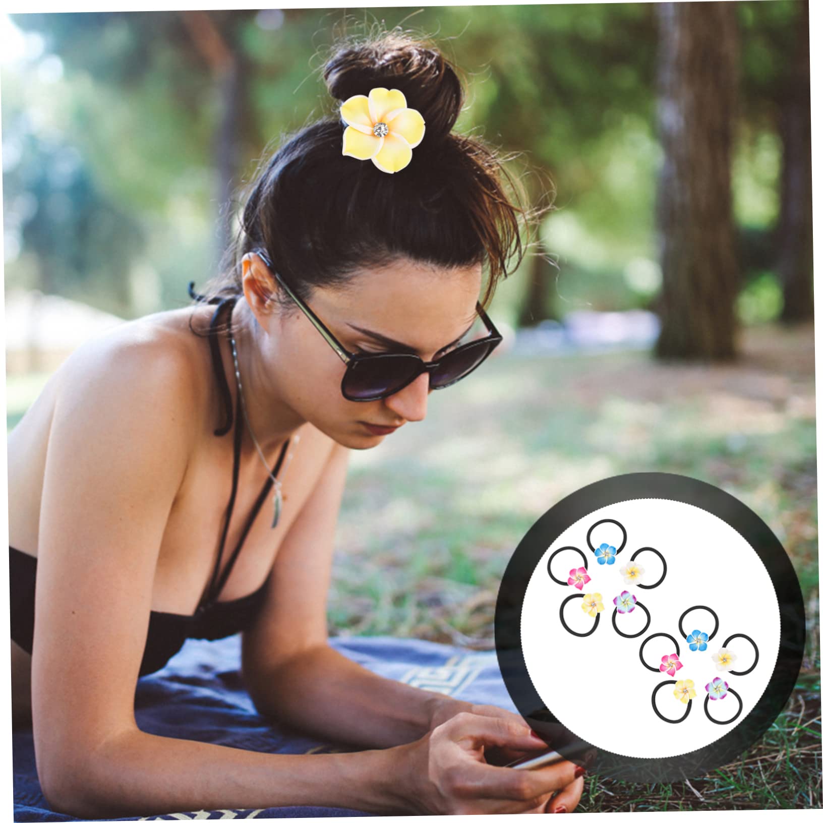 FOMIYES 3 Juegos De Bandas Elásticas Para El Cabello Para Mujeres Y Niñas Lazos De Flores A La Moda Cuerda Elástica Para De Caballo 10 Unidades X 3