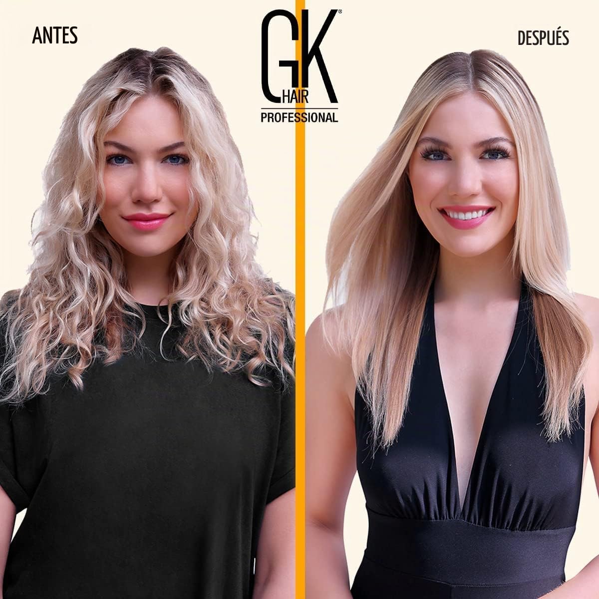 GK HAIR Global Keratin The Best Consumer Box Kit (300ml / 10.8 Fl Oz) Kit de tratamiento de alisado de queratina y alisado brasileño para un cabello natural sedoso y sin encrespamiento