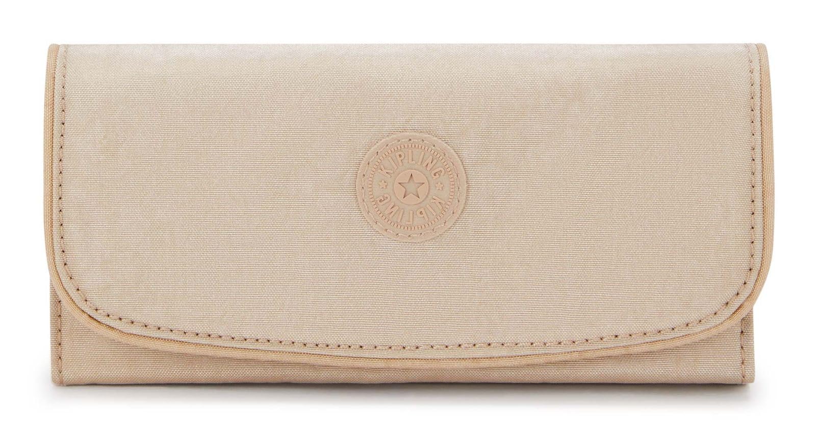 Kipling Money Land Large Wallet, Sparkled Beige (Beige)