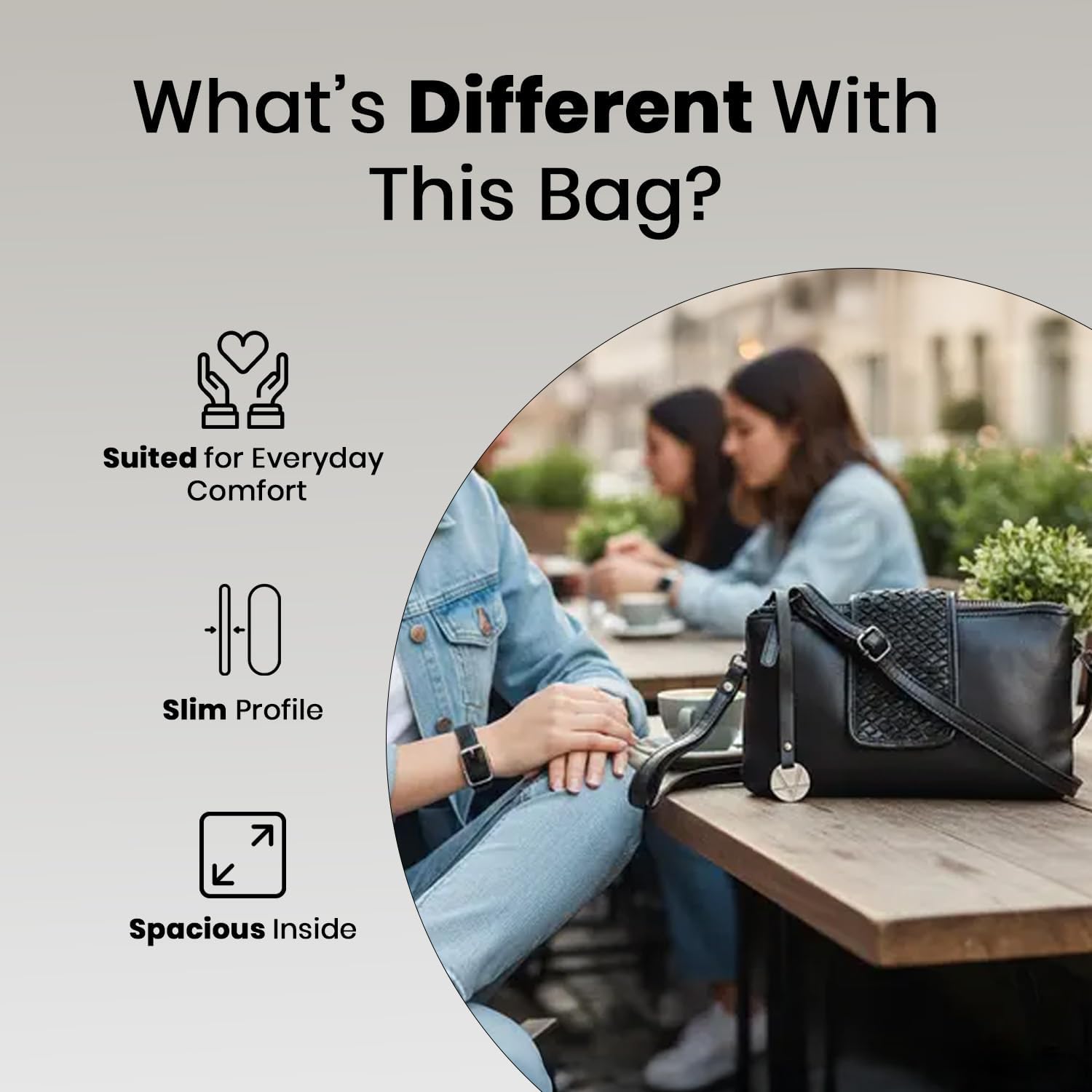 Genuine Leather Crossbody Sling Bag for Women - Trendy Casual Office Bag with Adjustable Strap - Image 7