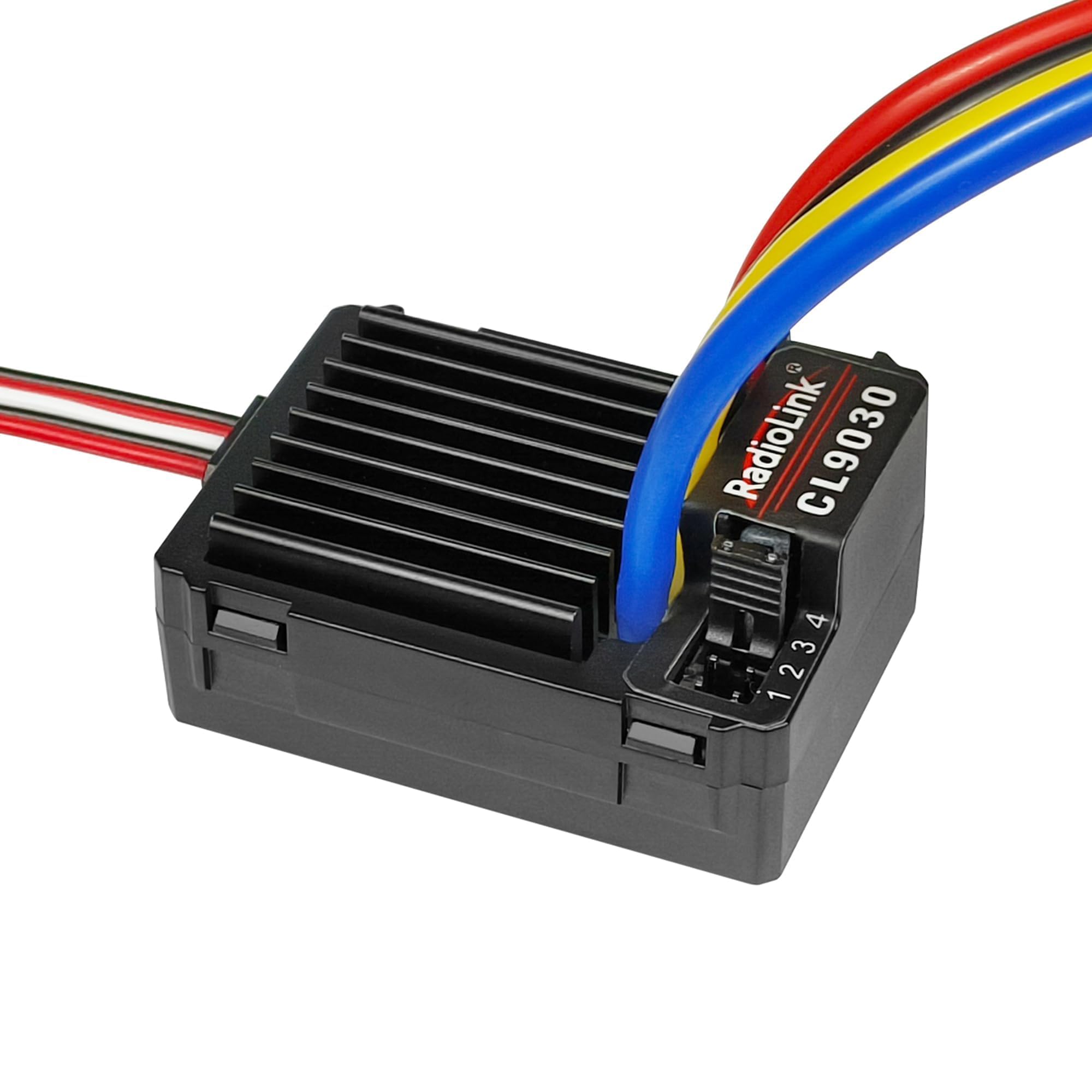 Radiolink Cool 9030 ESC 90A Brushed (2-4S) Wasserdicht Eingebautes BEC 5A Wählbar 5.5V/7.5V Elektronischer Drehzahlregler für RC Truck Crawler Panzer Autos Köder Boote (XT60 Stecker Schwarz)