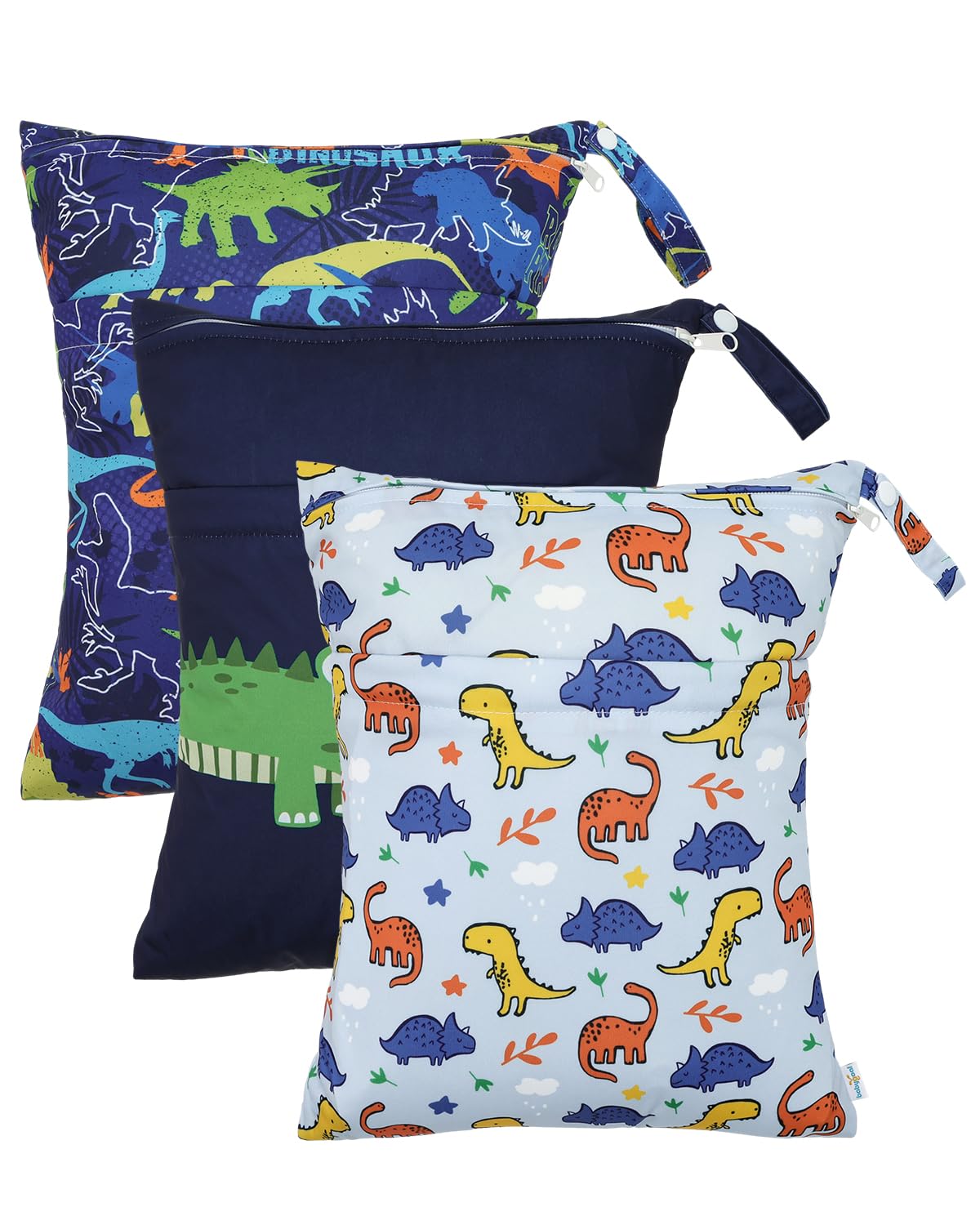 babygoal Wet and Dry Pockets for Baby Nappies, Washable Travel Bags, Beach, Pool, Gym Bag for Swimsuits and Wet Clothes, with Two Zip Pockets, Colour: 40, 30cm x 36cm, Wet and Dry Bag-image-33