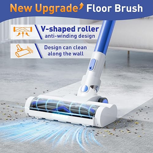Miniatura 4 de EICOBOT Aspiradora inalámbrica, potente succión de 23 Kpa, aspiradora ligera con batería desmontable de hasta 35 minutos de tiempo de