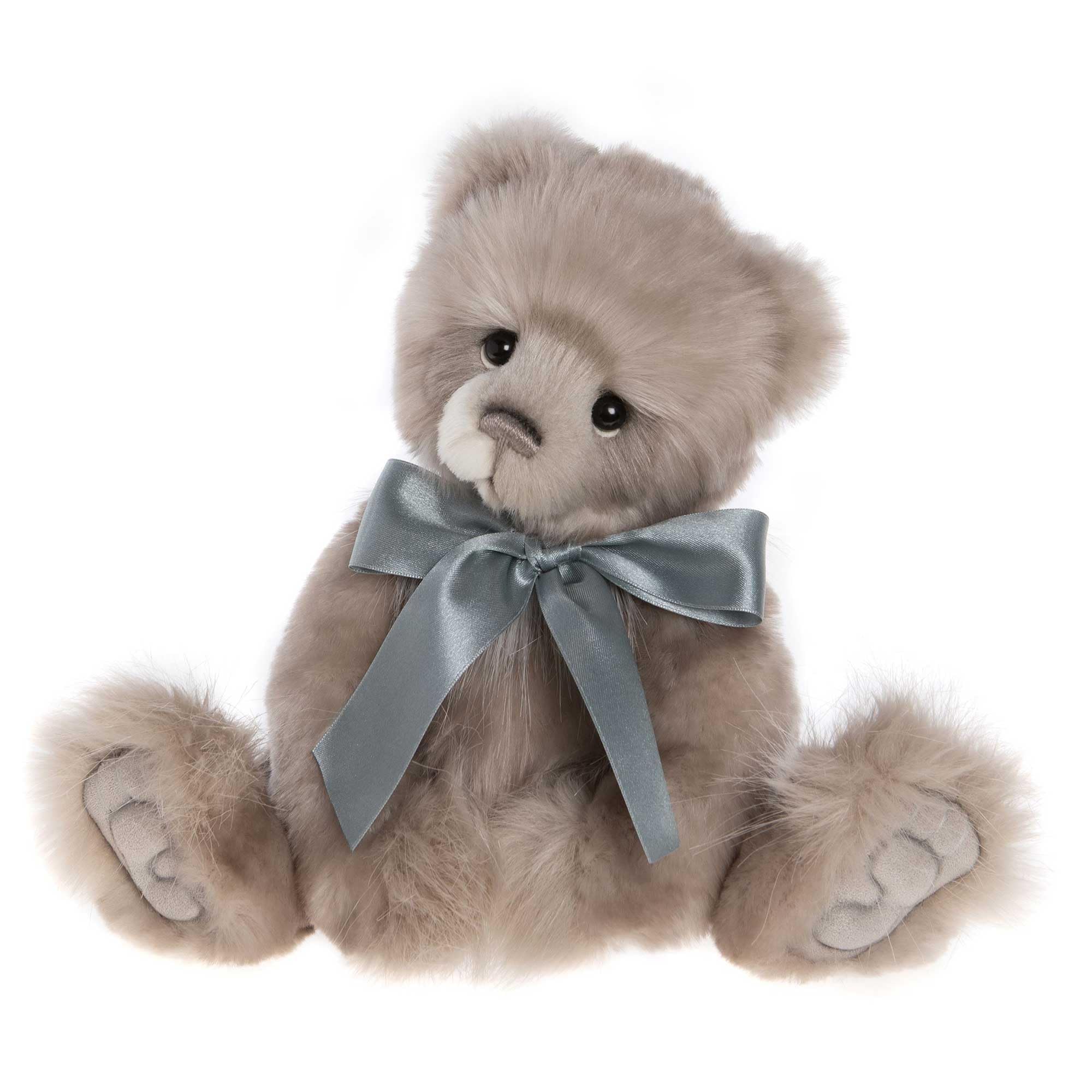 Charlie Bears - Janice | Secret Collection, Grey Plush Teddy Bear, Handmade, Collectable, Fully Jointed For 3 Years and up