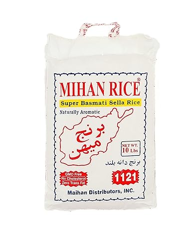 MIHAN Super Basmati Sella Rice 10 Lbs