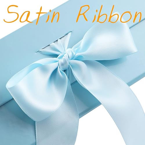 Vista 22 de GREEN BEAN 6 cajas de regalo grandes con tapas para regalos de 13 x 9.7 x 3.4 pulgadas, caja de regalo magnética verde de Navidad con cinta, caja