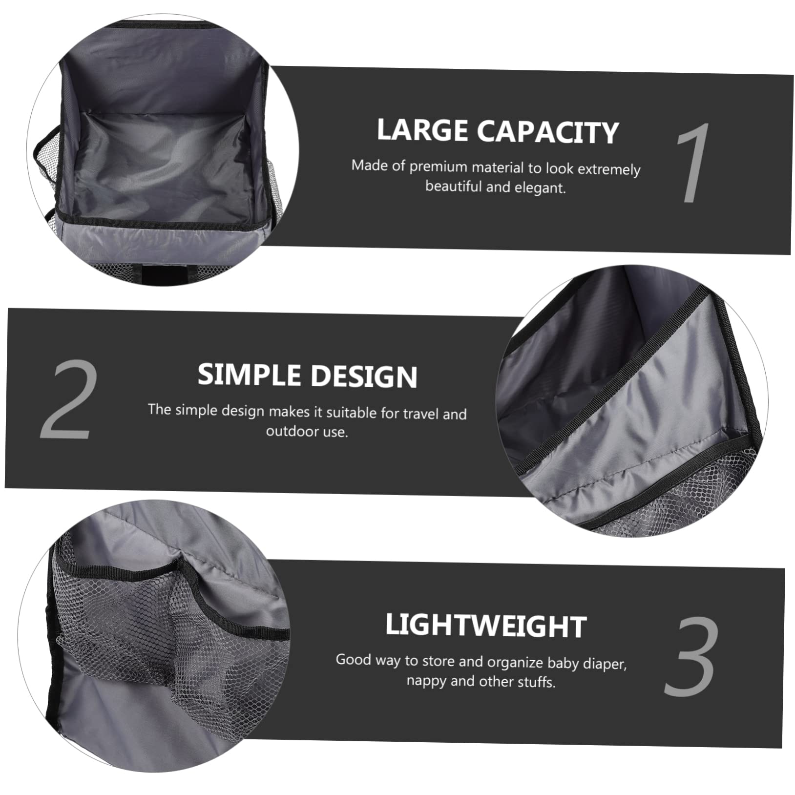 ifundom Bolsa de Pañales Organizador de Pañales Colgante Hogar Soporte de Almacenamiento para Guardería Bolsa para Guardar Dormitorio o Sala de Estar