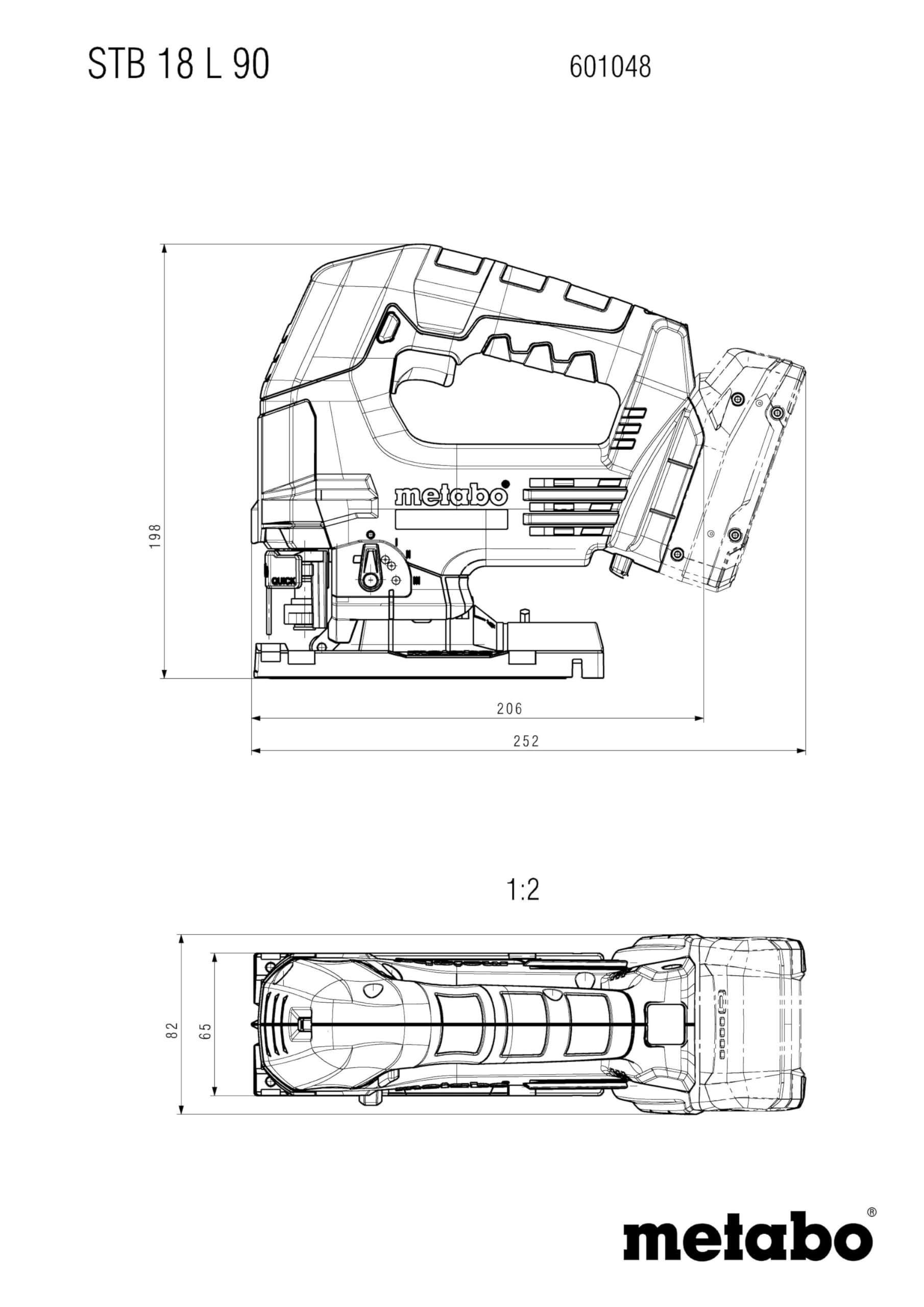 METABO MÁQUINAS 601048840 Sierras CALAR Z bateriami 18 V STB 18 L 90 Sprzęt, Inne narzędzia, Wielokolorowy
