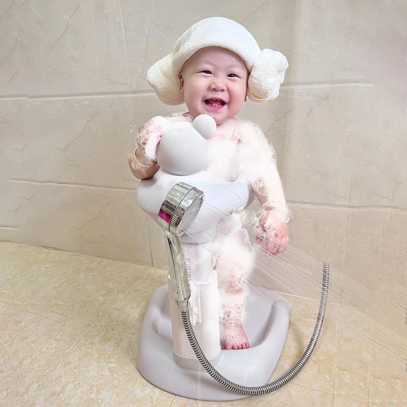Supporto da bagno per, supporto per bagnetto | Supporto per bagnetto Base antiscivolo In piedi,Maniglia per sedia da bagno con maniglia per sedia portatile regolabile per la mamma