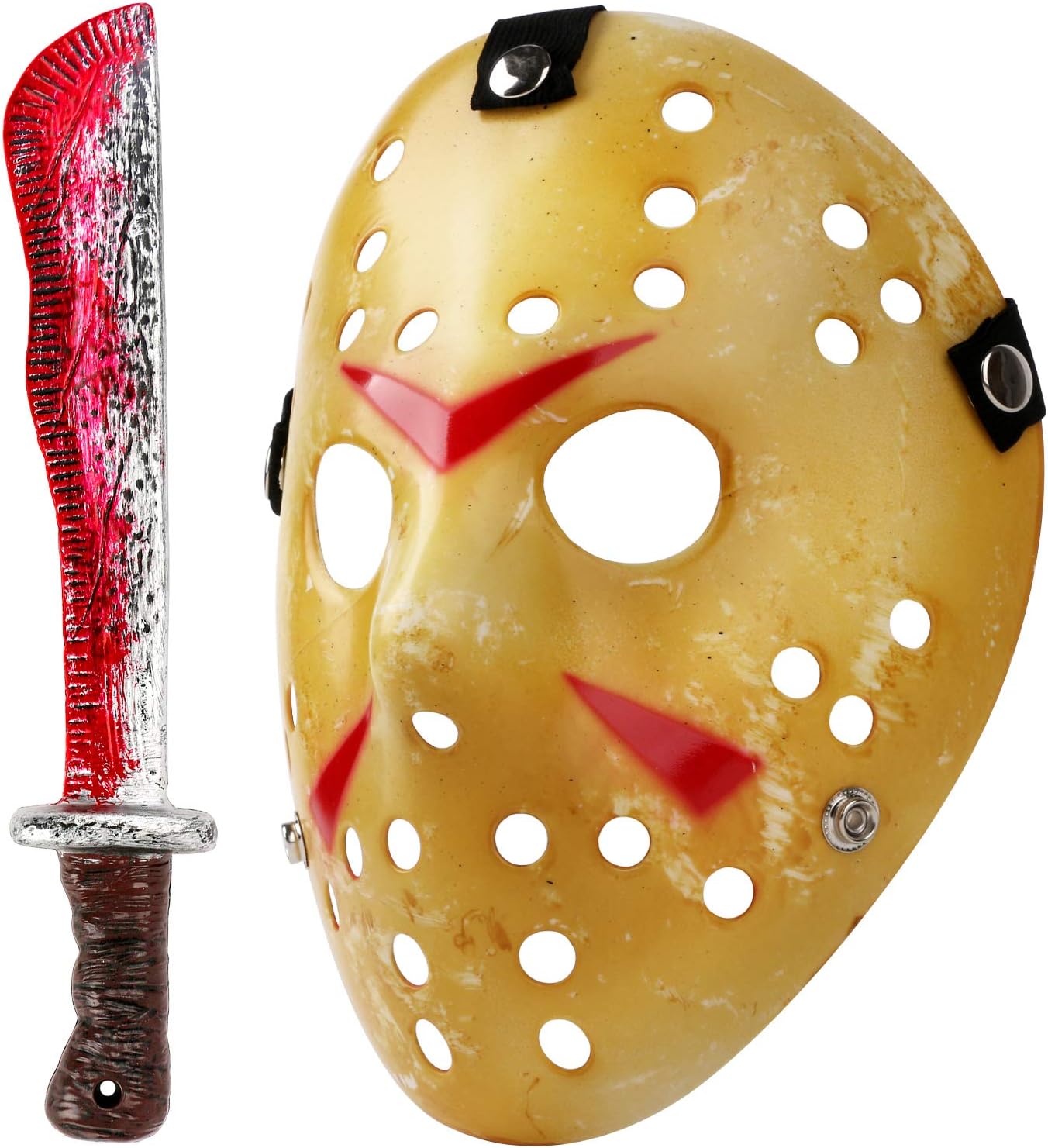 Mosqueda Cosplay Mask Machete Costume Halloween Horror Yellow 1