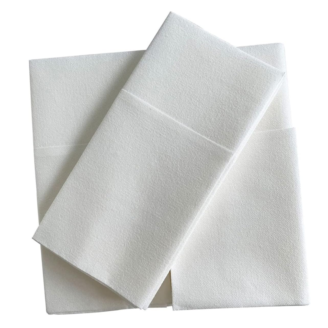 Tovaglioli Avvolgenti per Posate 50 Pezzi Carta Bianca | Design Semplice Aperto, per Banchetto e Tragitto Scolastico, Adatti a Stoviglie e Posate