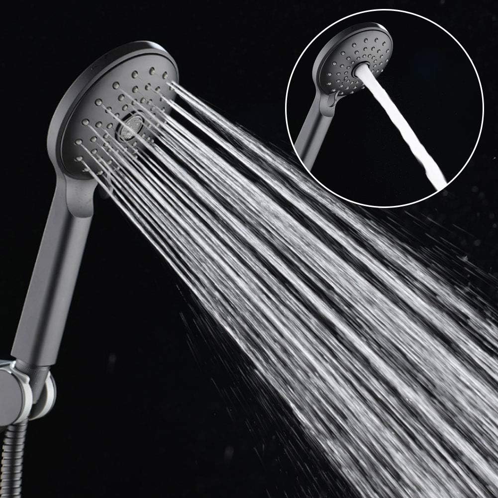 Matte Black Adjustable Anti-rust Shower Set, Shower Faucet Set, Hand-held 4.9ft Hose for Bathroom Shower