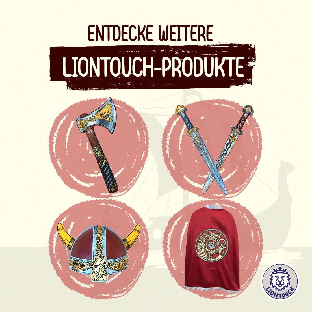 Liontouch - Wikingerschild | Für Kinder ab 3 Jahren | Chief Haralds mittelalterliches Spielzeug für kleine Krieger Rollenspiele | Sicheres & langlebiges Kampf-Accessoire für Verkleidung & Kostüme