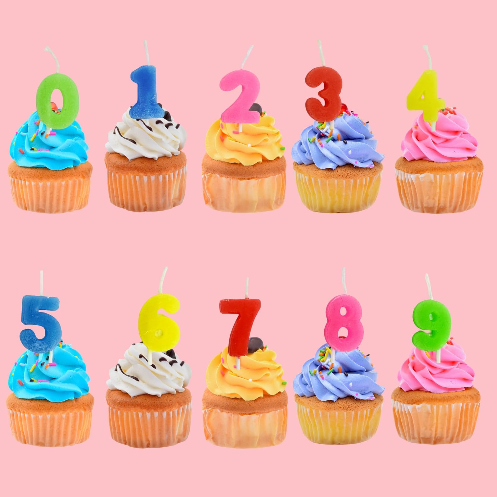 Candeline Numeri Viola Con Farfalla Glitterata 7,3 Cm - Numero 9 Per Torta Compleanno - 2