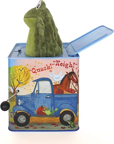 Miniatura 4 de YOTTOY Little Blue Truck Collection | Little Blue Truck Jack-in-The-Box - Juguete de peluche infantil con música, 5.5 x 5.5 x 5.5 pulgadas