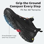 FitVille Extra Wide Sneakers for Men Slip-on Shoes for Men Soft Comfortable Mens Wide Running Shoe Slip Resistant Hiking Walking Shoes with Arch Support & Wide Toe Box - Lugmax V5