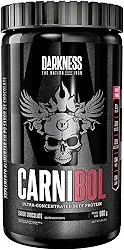 DARKNESS Carnibol Proteína Ultra Concentrada de Carne em Pó Sabor Chocolate - Complemento Proteico de Alto Rendimento - Ganho de Massa Muscular e Aumento de Força - Pote 900g