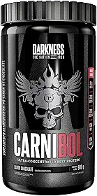 DARKNESS Carnibol Proteína Ultra Concentrada de Carne em Pó Sabor Chocolate - Complemento Proteico de Alto Rendimento - Ganho de Massa Muscular e Aumento de Força - Pote 900g