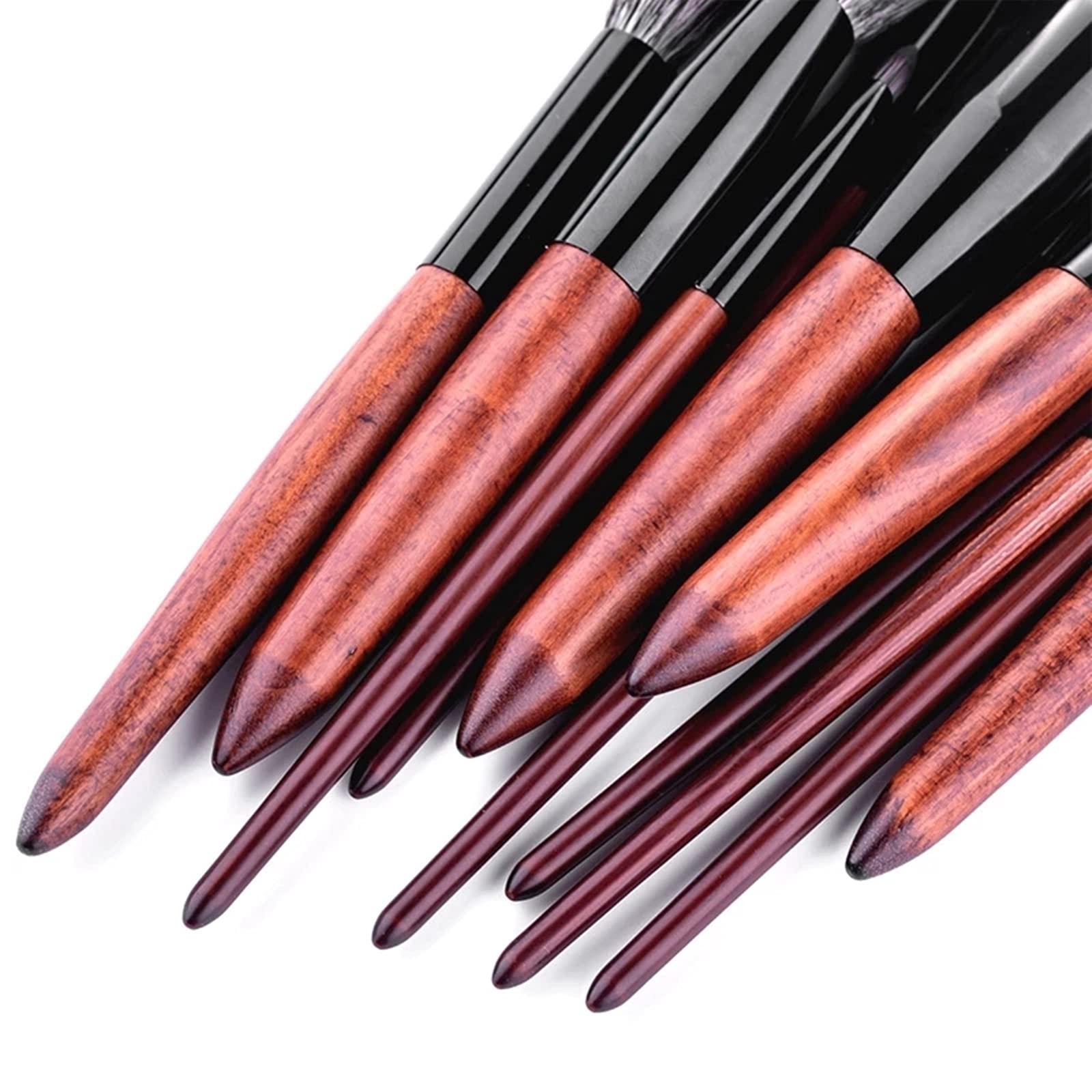 Set di Pennelli per Trucco Set di pennelli trucco alta qualità da 12 pezzi, strumento in fibra morbido Professionale