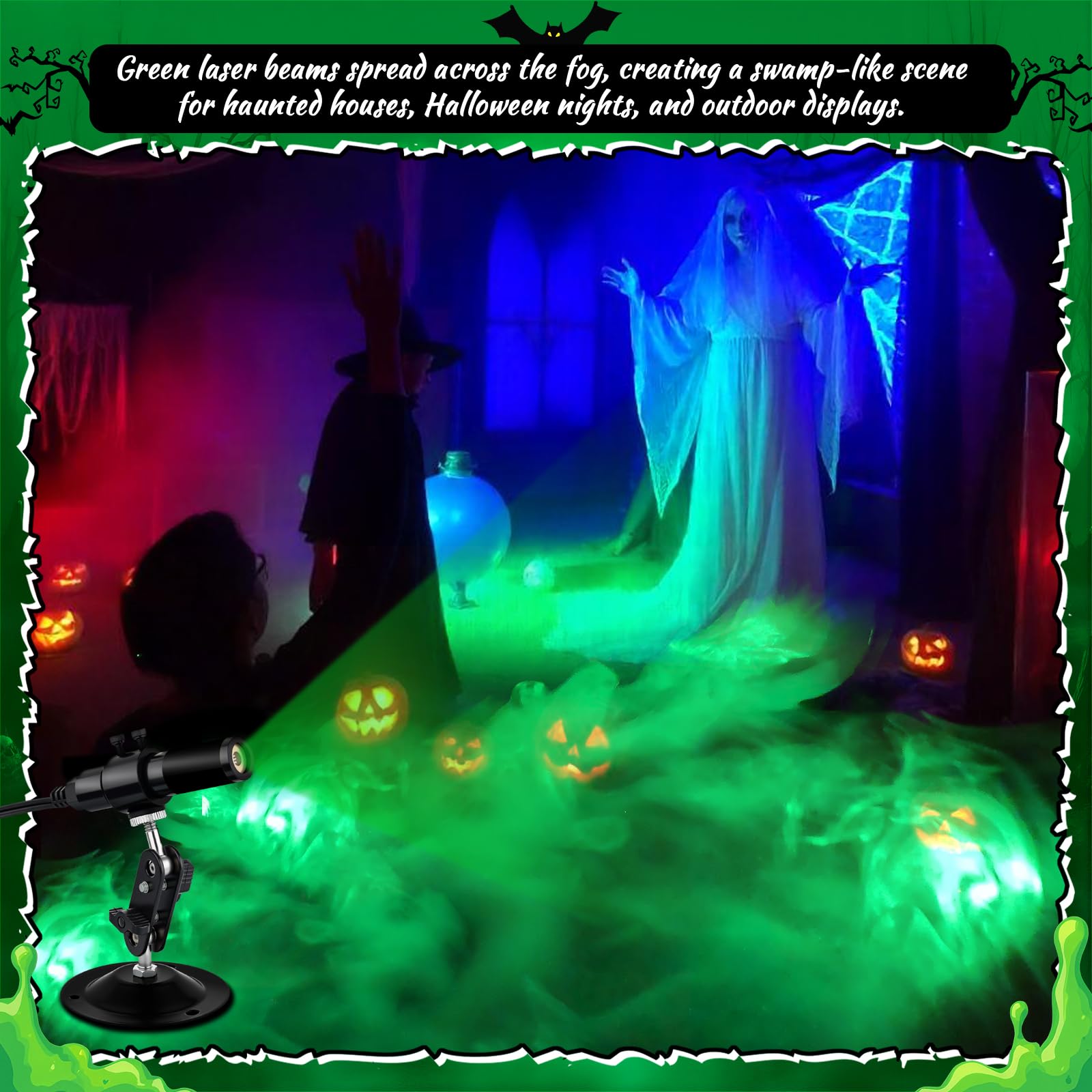 Green Laser Swamp Projector - Halloween Decoration -7