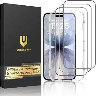 UNBREAKcable 3-Pack Screen Protector for iPhone 17, Full Coverage
