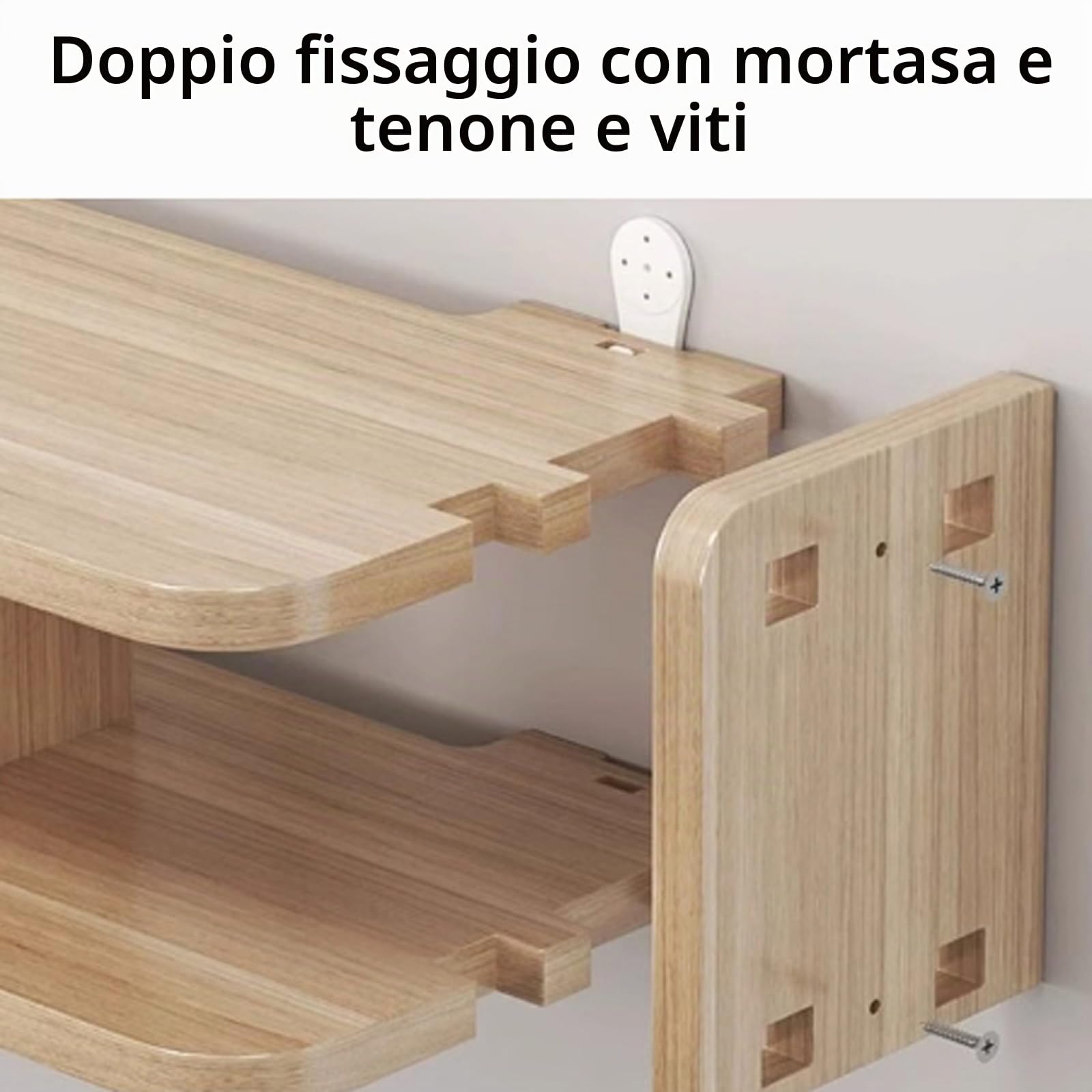 Scaffale Multimediale da Parete, Mensola Sospesa per Proiettore, Supporto per Proiettore Mensola Sospesa sotto La TV