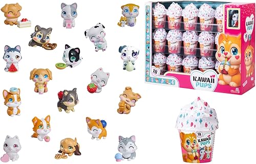 Simba Kawaii Pups 105952525 Figurine Surprise Chiot sur Cupcake avec Mini Nourri