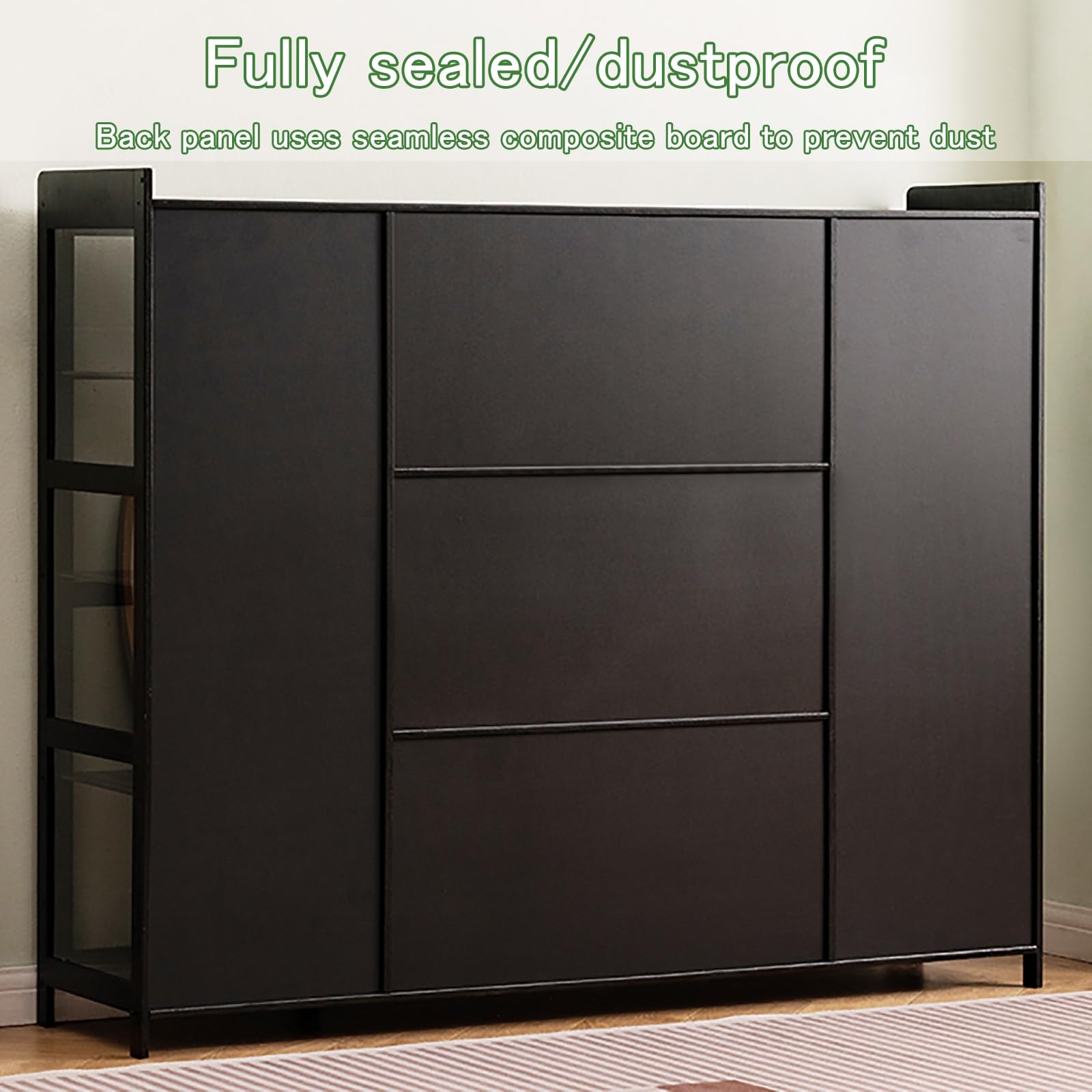 Vitrinas para Colecciones Vitrina Expositora Vitrina de Colección Sellada A Prueba De Polvo con Puertas Acrílicas Adecuada para Sala De Estar Y Sala De Estudio(5 Doors 135CM)