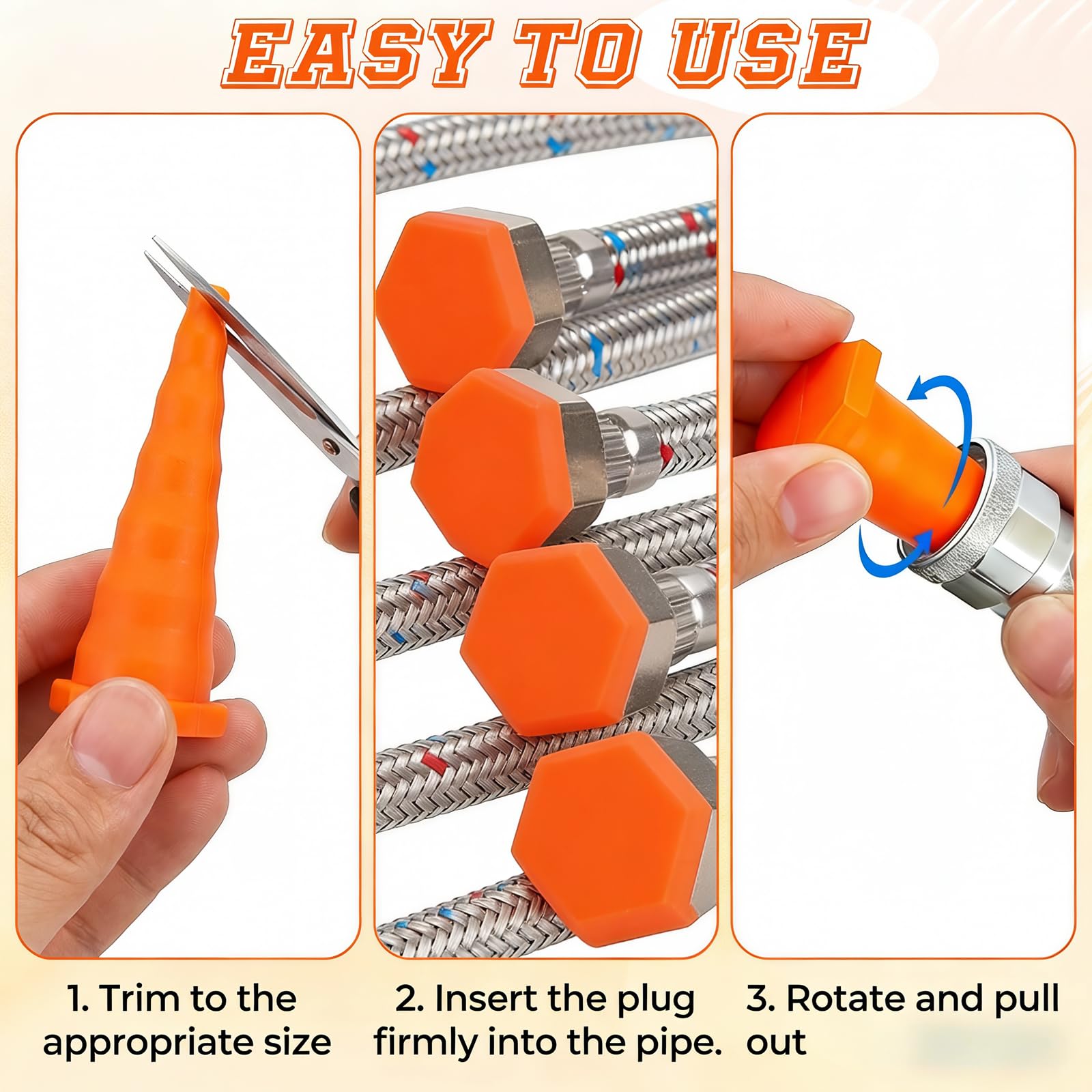 17PCS Tapón Hidráulico Cónico, Tapón de Servicio de Aceite Hidráulico de 3 Tamaños, Tapones de Manguera Hidráulicos, Tapones de Silicona Cónicos Resistente a Fugas para Manguera Hidráulica