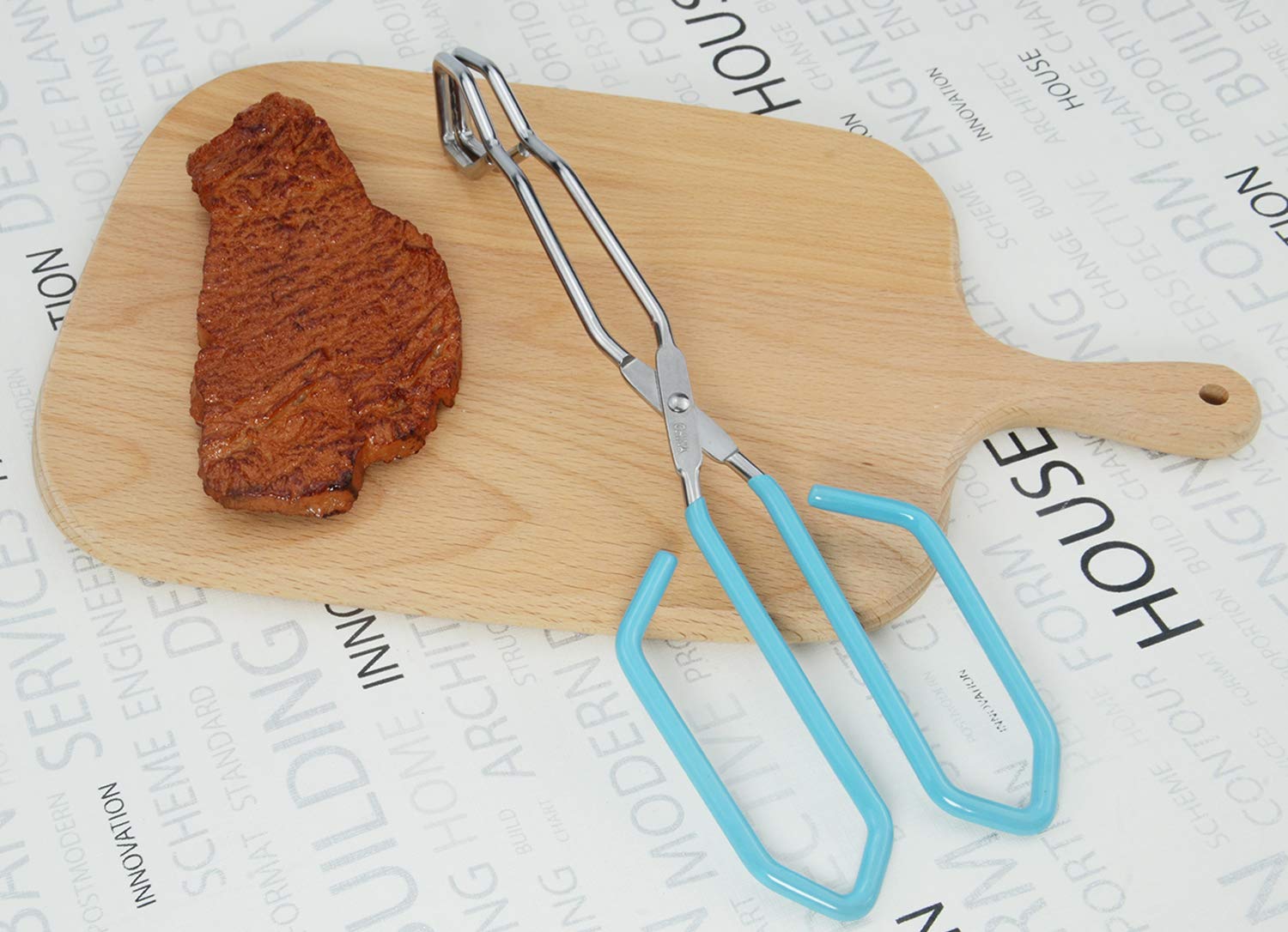 HINMAY Juego de 2 pinzas estilo tijera de 25,4 cm y 27,9 cm de acero inoxidable para asar a la parrilla