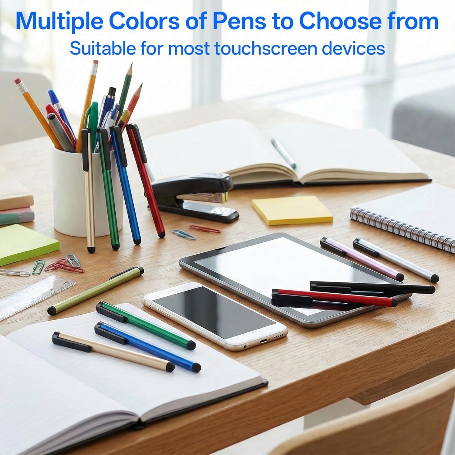 150 Pcs Stylus Pens for Touch Screens Universal Capacitive Stylus Digital Pen Compatible with Touch Screens Capacitive Stylusr Compatible with All Universal Touchs Screen Devices, 10 Colors