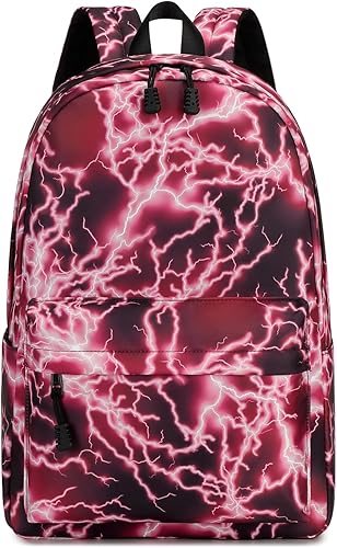 Miniatura 8 de Mochila escolar para niños de mezhsa, para primaria y secundaria, tipo rayo, para portátil, adolescente, impermeable, ligera, 43 cm, 1-azul