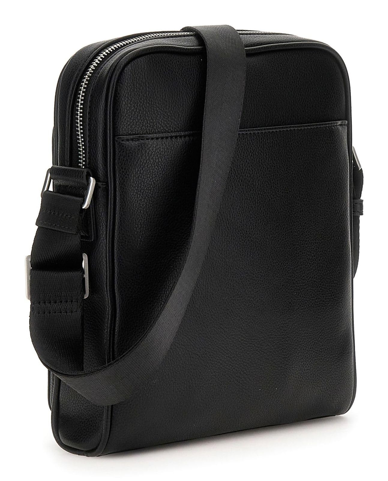 GUESS sac à épaule bandoulière Milano Top Zip Xbody With Front Pocket Black noir