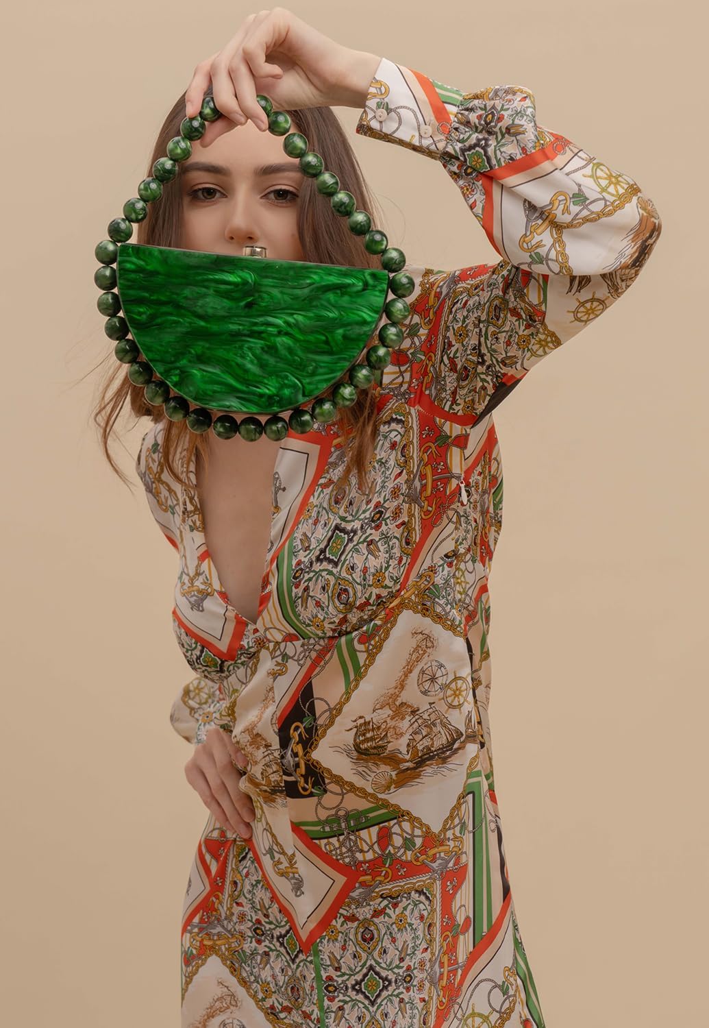 Acrylic Clutch Purses for Women Cute Bead Evening Handbag Chic Trendy Evening Clutch Bag for Party Prom Wedding 2025 - Image 3