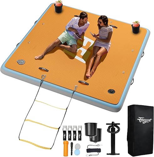 Miniatura 10 de Inflatable Floating Bar  Pool Drink Floats with Built-in Cooler and Cup Holders  Portable Party Raft  Floating 4ft Round Table for Pools, Hot Tubs