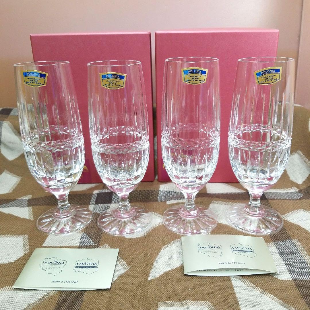 MN-2057-151POLONIA クリスタルペアグラス 4個セット