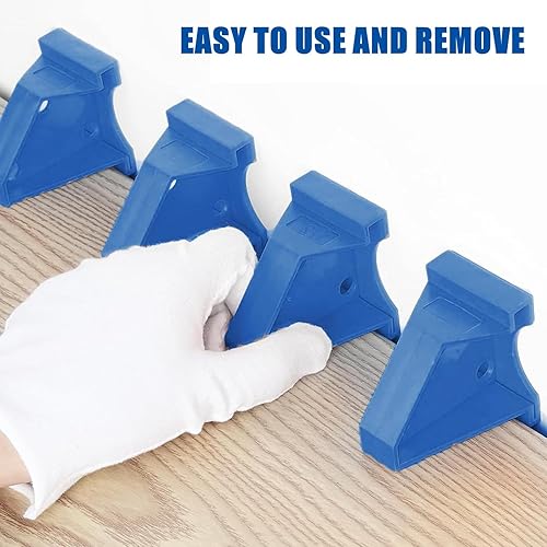 Miniatura 4 de RHBLME 40 espaciadores de suelo de 12 pulgada y 14 de pulgada, color azul, impermeable, para suelos laminados, tablones de vinilo, azulejos, madera