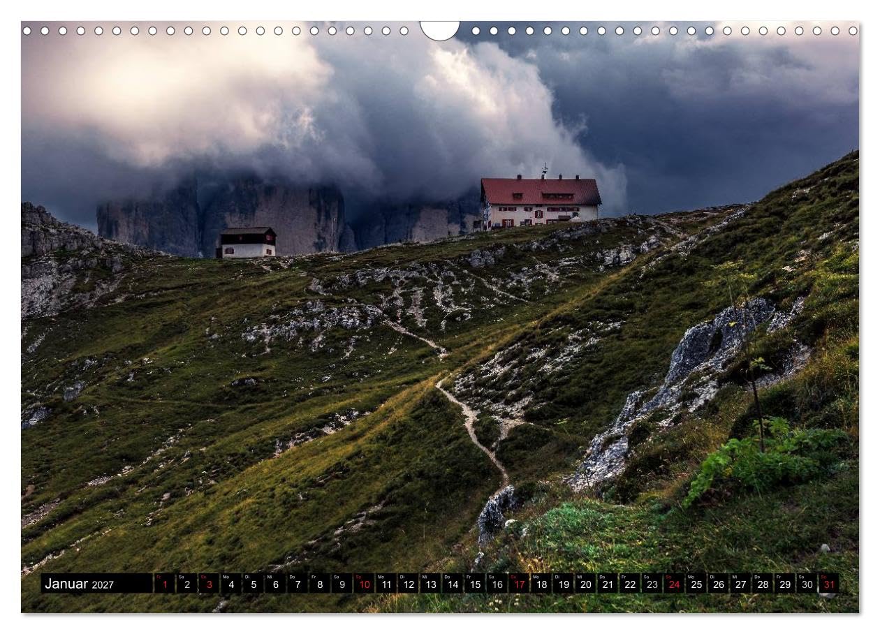 CALVENDO - Dolomiten - Südtirol (Wandkalender 2027 DIN A3 quer), Monatskalender: Die Dolomiten - Faszinierende Landschaften in Südtirol