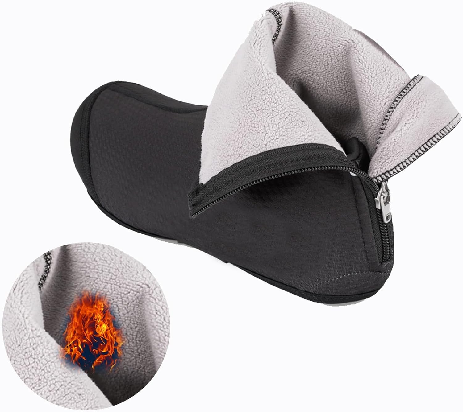 Cycling Shoe Covers for Mountain Road, Winter Waterproof Warm Full Bicycle Overshoes for Men Women, with Cycling Socks