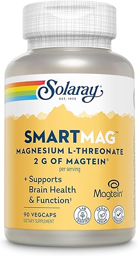 SOLARAY SmartMag Magtein L-treonato de magnesio 0.07 oz - Suplemento de magnesio para apoyo a la salud cerebral - Suplemento Mag Threonate Brain con