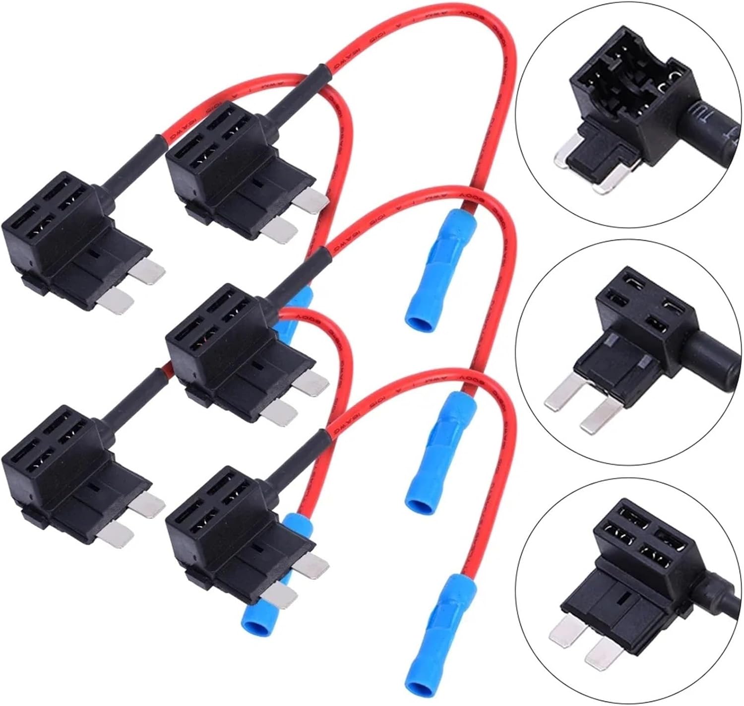 Car Fuse Holder Add-a-Circuit TAP Adapter Micro Standard ATM Blade 12V Car Micro Mini Standard(5pcs Small Size)