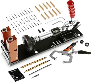 Sponsored Ad - BEAMNOVA Pocket Hole Jig Kit,Upgraded Aluminum 3 in 1 Pocket Hole Drill Guide Jig Set for 15° Angled Holes,...