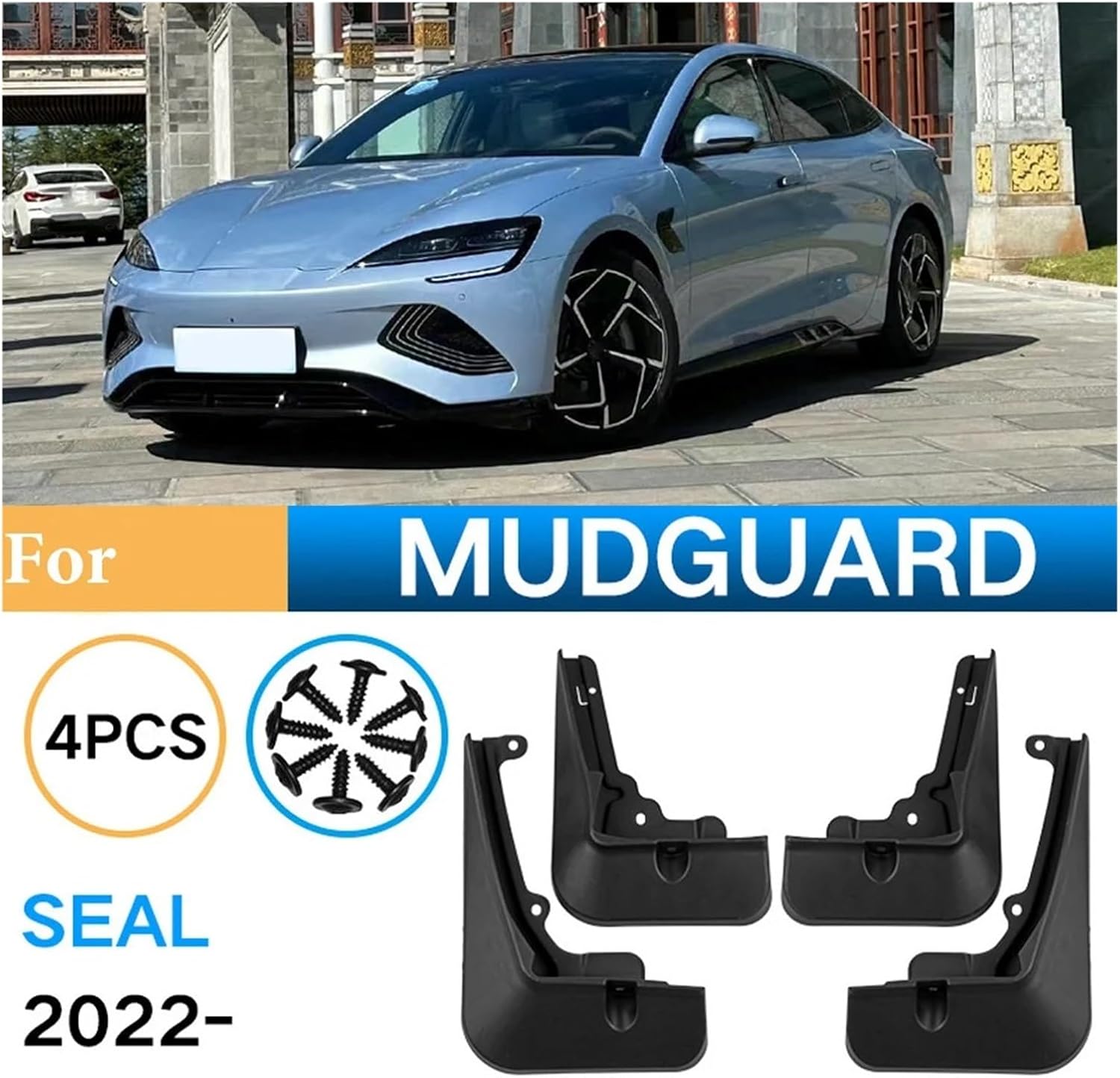 Car Protective Gear 4PCS Fit for BYD Seal 2022 2023 Guard Splash Mud Flap Mudguard Car Accessories Car Styline Secure