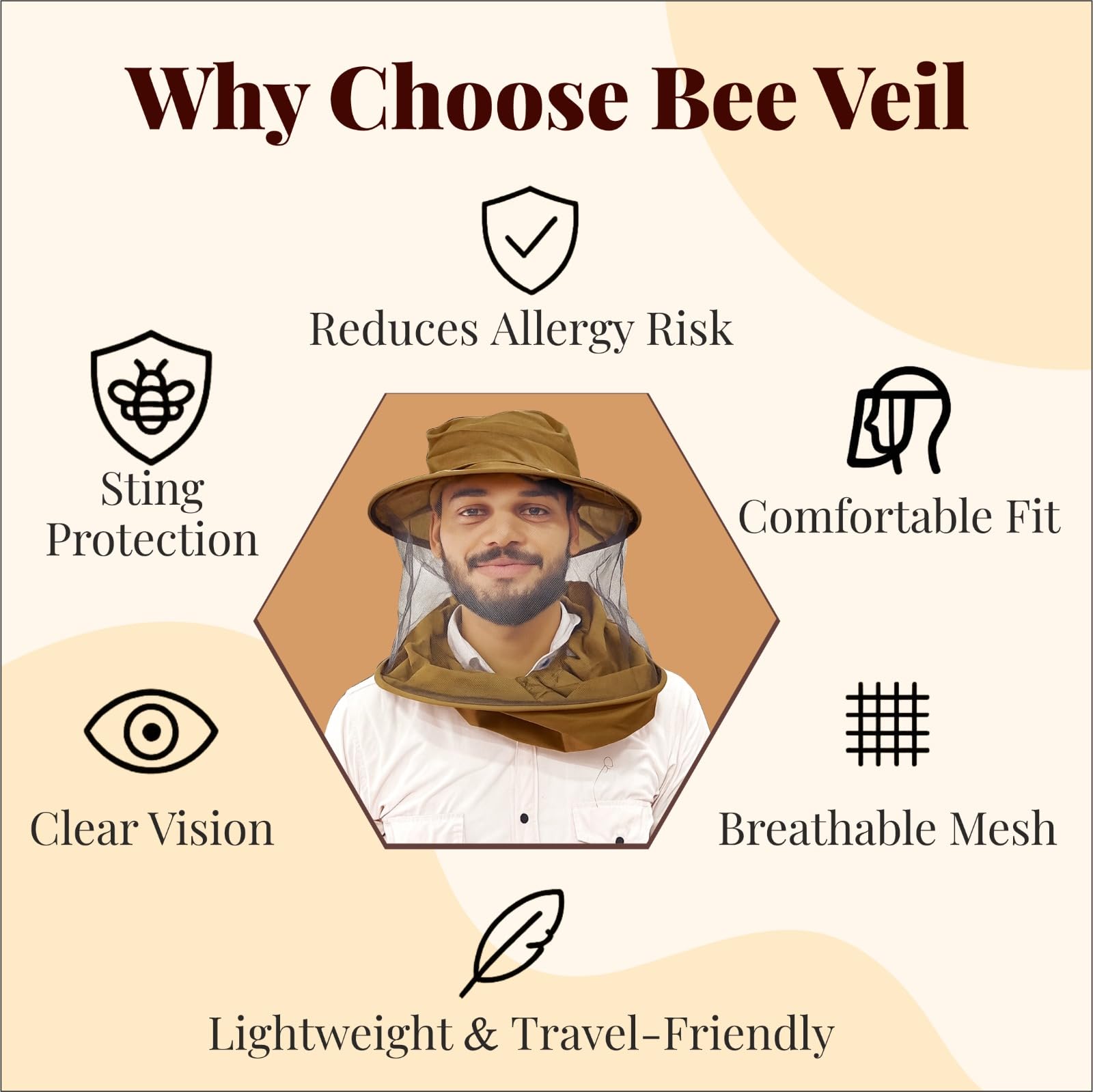 Hi-tech Natural Products (India) Bee Veil, Khakee - Image 2 thumbnail