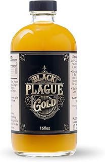 Black Plague Gold Fire Cider - 16oz Herbal Apple Cider Vinegar Elixir: All-Natural, Small Batch, Handcrafted, Whole Ingred...
