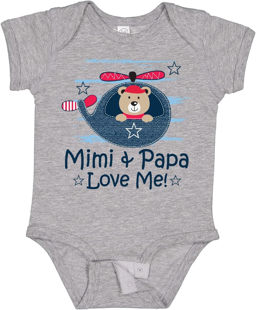 inktastic Mimi and Papa Love Me Boys Baby Bodysuit