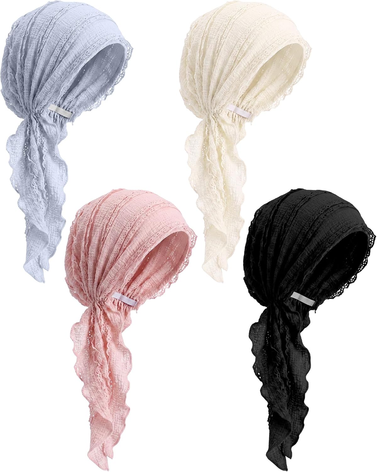 Halfchet 4 Pcs Chemo Headwear Cancer Scarf for Women