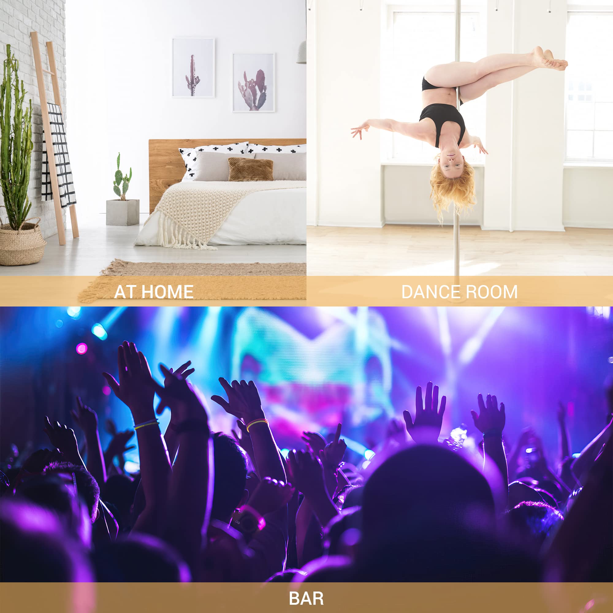 LIFERUN Barra da Pole Dance 45 mm, Altezza Regolabile 221-274 cm, Statica e Girevole, Fino a 200 kg