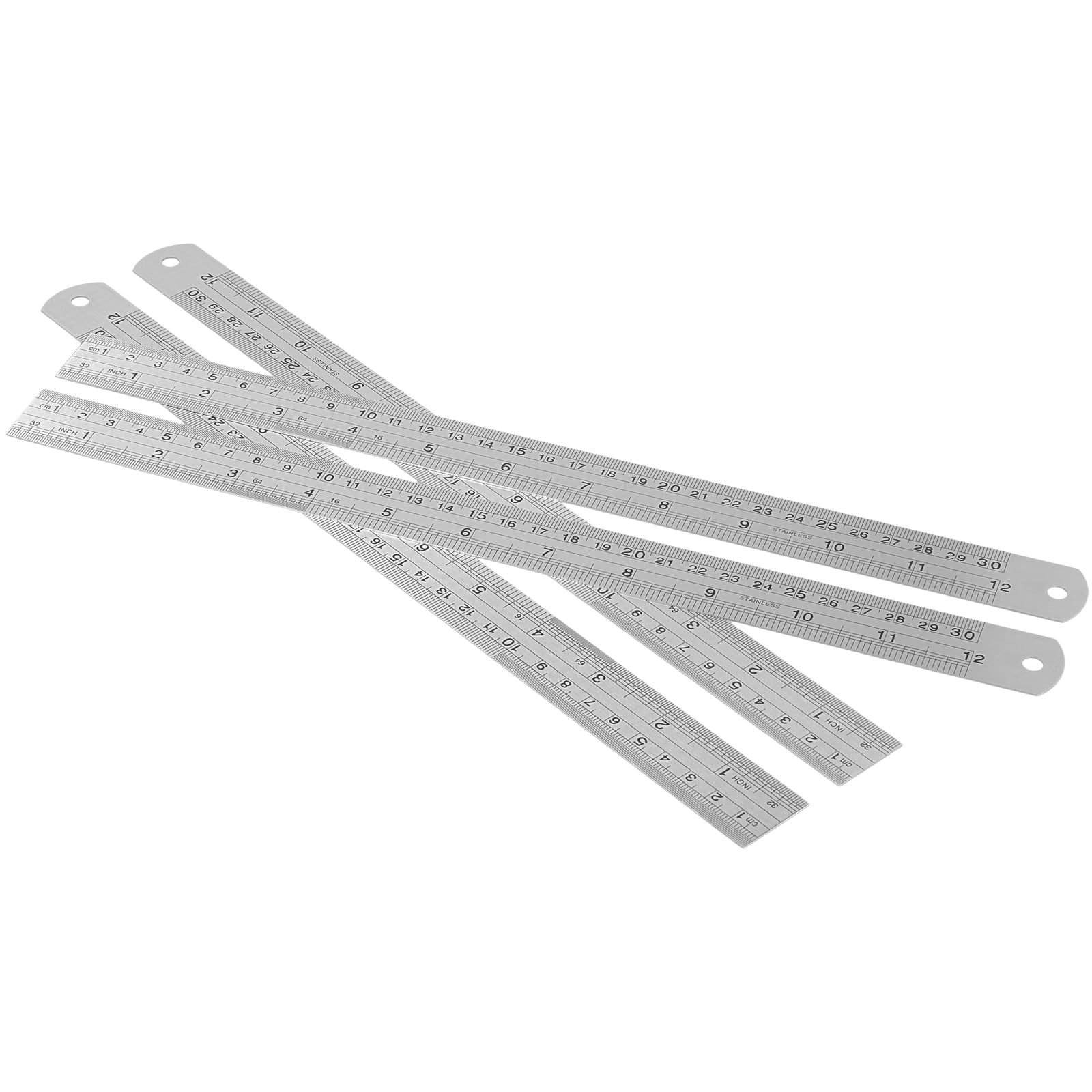 ZOENHOU 20 PCS 12 Inch Stainless Steel Ruler - Image 4