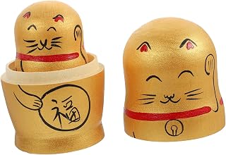 TOYANDONA 1 Conjunto De Bonecas De Aninhamento Para Casa Decoração Decorativa Bonecas De Empilhamento Russas Brinquedos Empilháveis Para Amigos Presente De Madeira Matryoshka